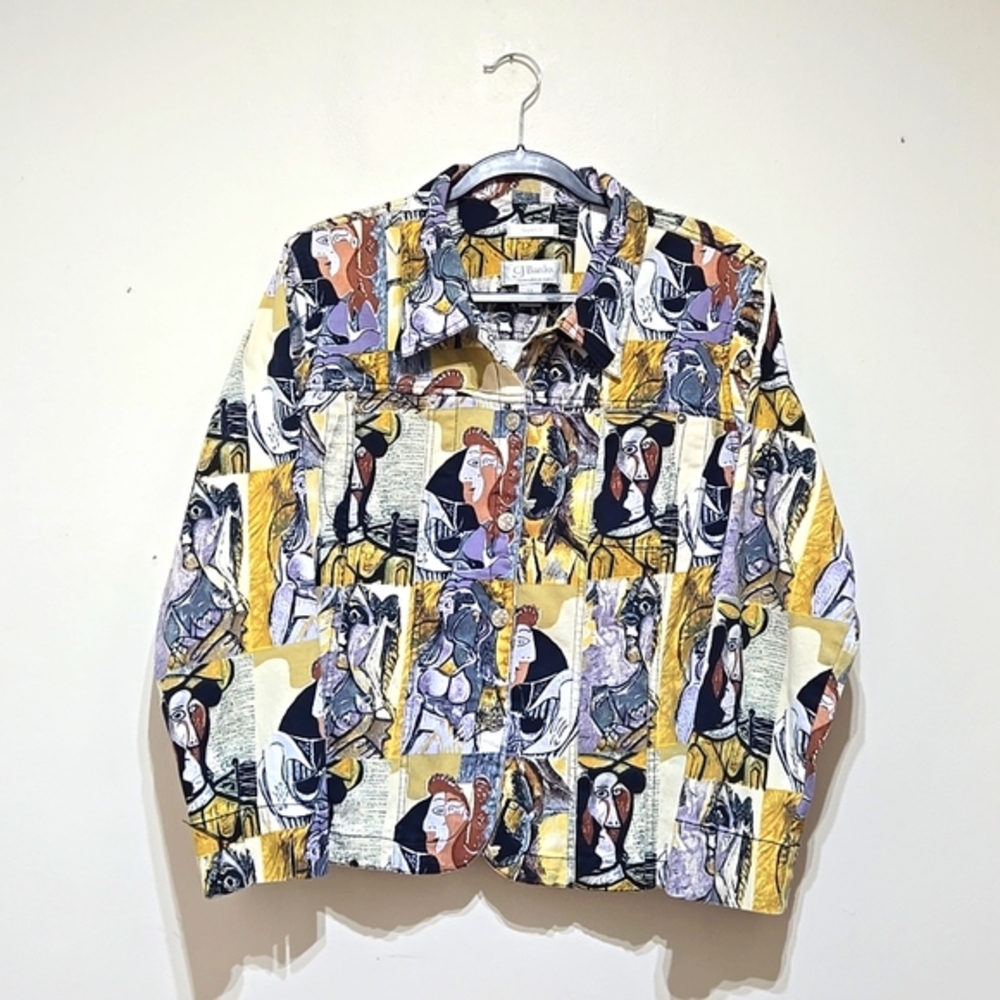 Christopher & Banks Vintage Women's Picasso Print Jacket